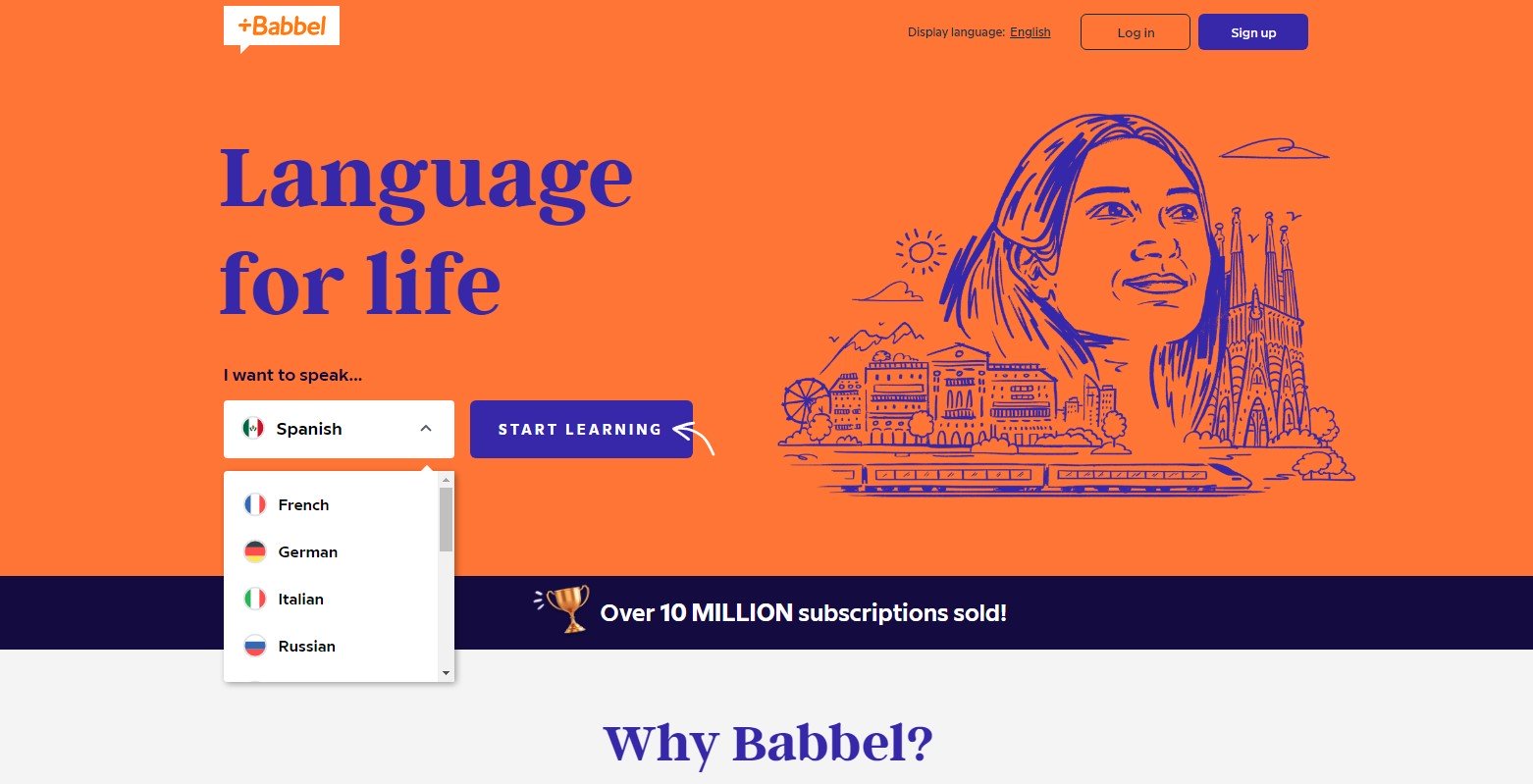 Изучение зарубежных языков и русского в качестве иностранного через Babbel
